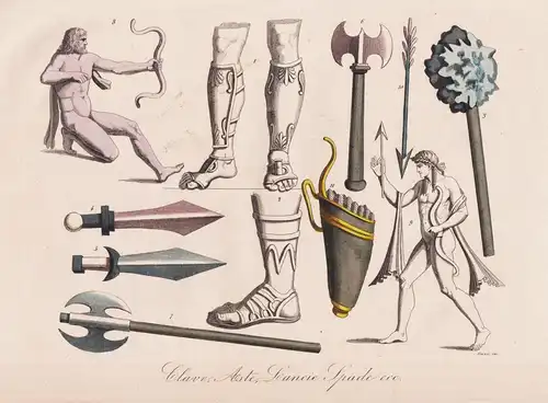 Clave, Aste, Lancie, Spade ecc. - spears swords Speer Schwert / ancient Greece Griechenland / Militaria milita