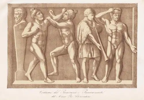 Certame del Pancrazio e Pancraziasti del Museo Pio-Clementine - Pankration combat sport Kampfkunst  / ancient