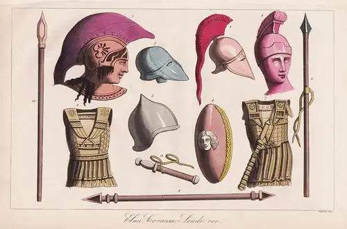 Elmi, Corazze, Scudi ecc. - helmets shields armor Helm Rüstung Schild / ancient Greece Griechenland / Militar