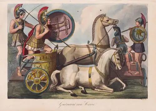 Guerrieri con Carri - Warriors with Chariots Streitwagen / ancient Greece Griechenland / Militaria military