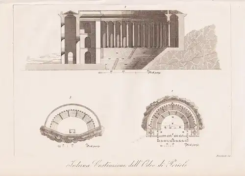 Interna Costruzione dell'Odeo di Pericle - Odeon of Pericles Athens / Greece Griechenland / architecture Archi