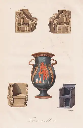 Troni, araldo ecc. - throne Vase Thron / ancient Greece Griechenland