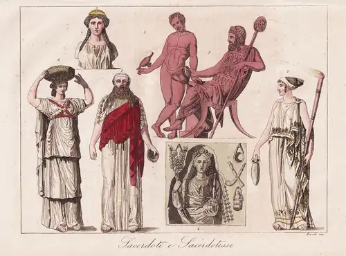 Sacerdoti e Sacerdotesse - Priests Priestesses Priester Priesterinnen / ancient Greece Griechenland / costumes