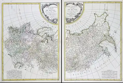 Partie Occidentale de L'Empire de Russie, Extrait de L'Atlas Russien et d'autres Cartes // Partie Orientale de
