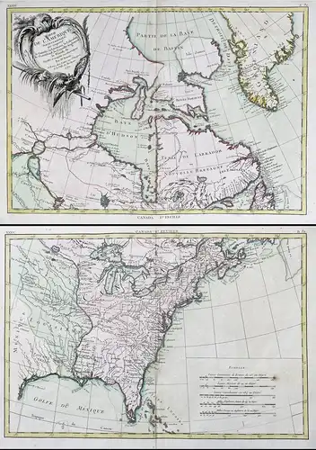 Partie de L'Amerique Septentrionale, qui comprend le Canada, la Louisiane, le Labrador, le Groenland, la Nouve