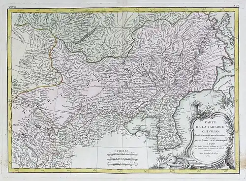 Carte de la Tartarie Chinoise. - China Korea Asia Asien Mongolia Tartary