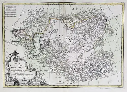 Carte de la Tartarie Independante qui comprend le Pays des Calmuks, celui des Usbeks, et le Turkestan... - Geo