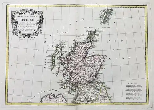 Carte du Royaume D'Ecosse. - Scotland Schottland Ecosse