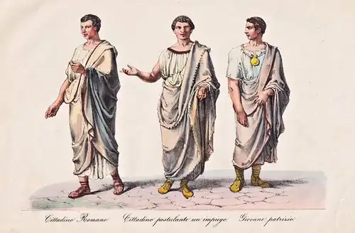 Cittadino Romano / Cittadino postulante un impiego / Giovane patrizio - Roman citizens Patrizier Patrician / a