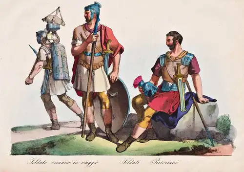 Soldato romano in viaggio / Soldati Pretoriani - Praetorian Guard Roman soldiers Soldat / Rome Roman Empire /