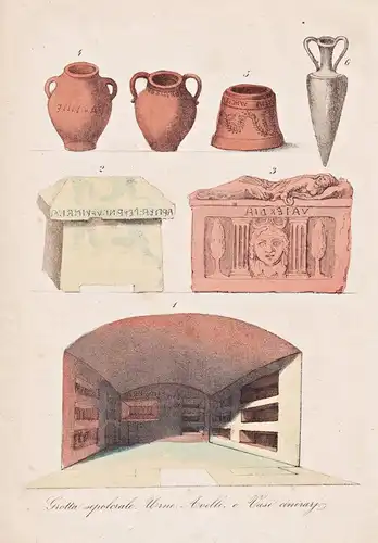 Grotta sepolcrale, Urne, Avelli, e Vasi cinerary - Grab tomb vases Vasen / Antike antiquity