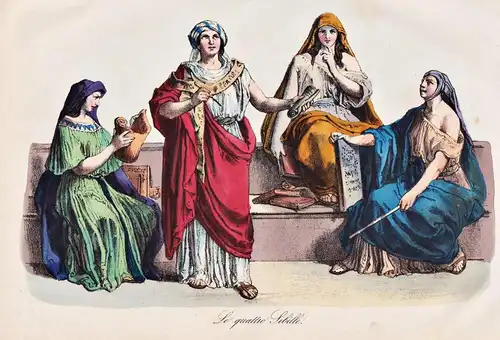 Le quattro Sibille - Four Sibyls Sibyllen / ancient Greece / costumes Trachten costume Tracht