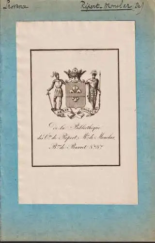 Ripert Monclar - Provence / Wappen blason coat of arms armorial bookplate Exlibris ex-libris Ex Libris