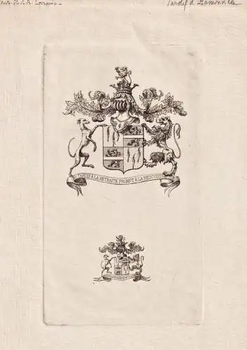 Tardif d'Hermonville - Lorraine / Wappen blason coat of arms armorial bookplate Exlibris ex-libris Ex Libris