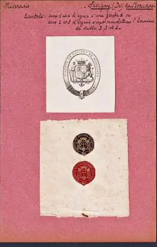 Vicomte de Savigny de Moncorps - Nivernais / Wappen blason coat of arms armorial bookplate Exlibris ex-libris