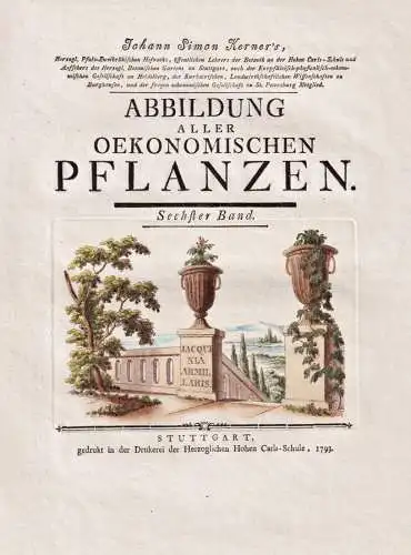 Abbildung aller ökonomischen Pflanzen. Sechster Band - Titel title Inhaltsverzeichnis table of contents Index
