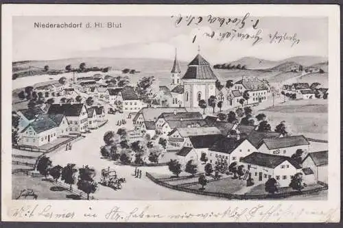 Niederachdorf d. Hl. Blut - Wallfahrtskirche Hl. Blut Kirche AK Ansichtskarte postcard