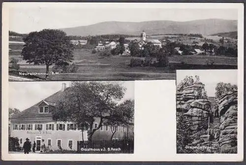 Neureichenau - Gasthaus v.J. B. Resch - Dreisesselfelsen - AK Ansichtskarte postcard