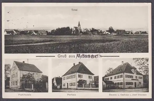 Gruss aus Mörsach - Post Pfarrhaus Brauerei Gasthaus Josef Gösswein Gößwein AK Ansichtskarte postcard