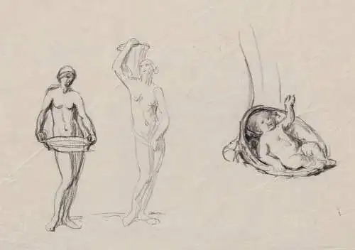(Figurenstudie für Paphos / Figure study for Paphos / Étude de figures pour Paphos) - Zeichnung drawing dess