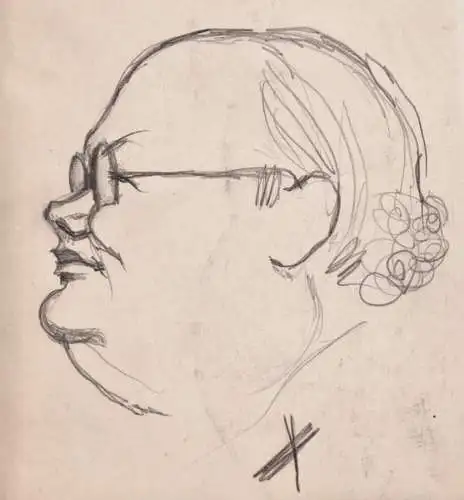 Portrait of a man with glasses / Portrait eines Mannes mit Brille / Theater Paris Theatre