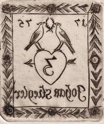 Johan Stiegler - Exlibris Ex Libris bookplate