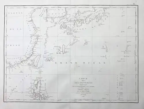 Carte des decouverts faites en 1787 dans les Mers de Chine et de Tartarie... - Japan Korea Taiwan China Philip