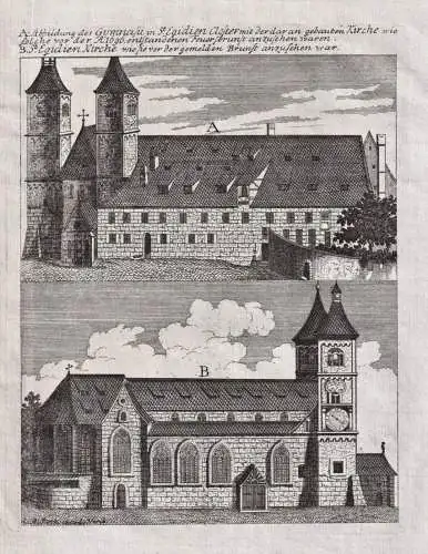 Abbildung des Gymnasii in St. Egidien Kloster ... - Nürnberg Egidienkloster Benediktiner