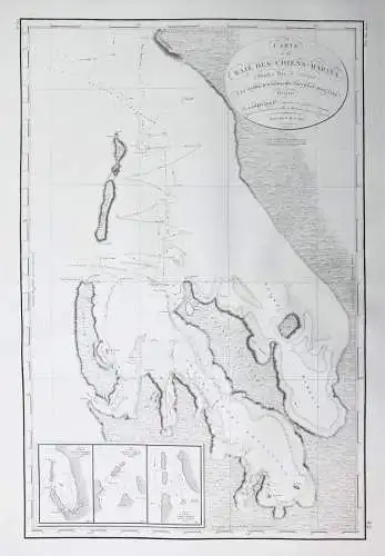 Carte de la Baie des Chiens-Marins, Shark's Bay de Dampier, a la Terre de'Endracht; Nouvelle-Hollane. - Austra