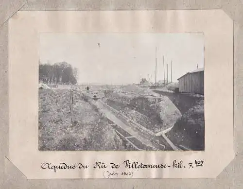 Aqueduc du Ru de Villetaneuse - kil. 7407 (Juin 1906) - Paris Villetaneuse Seine-Saint-Denis / Eisenbahn railw
