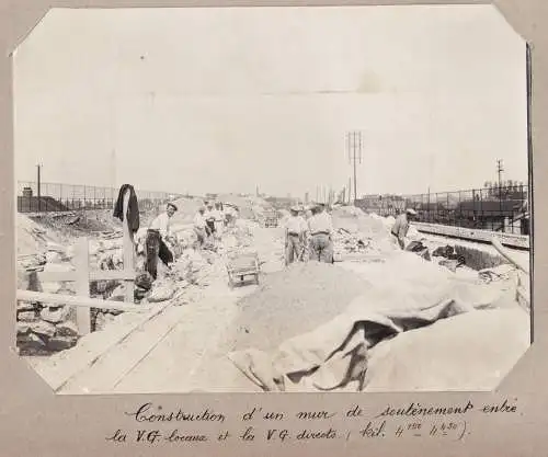 Construction d'un mur de soutenement entre la V. G. directs (kil. 4150-4430) - Paris La Plaine Saint-Denis / E