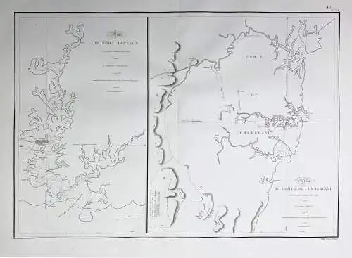 Plan du Port Jackson (Nouvelle-Galles du Sud) / Plan du Comte de Cumberland (Nouvelle-Galles du Sud) - Austral
