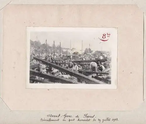 Avant-Gare de Paris. Deraillement au pont Marcadet le 29 Juillet 1912 - Paris Gare de Pont-Marcadet / Eisenbah