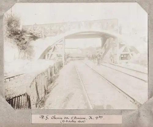 P.J. Chemin dit d'Amiens - K. 9366 (13 Octobre 1906) - Paris Pierrefitte-sur-Seine Rue d'Amiens / Eisenbahn ra