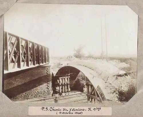 P.J. Chemin dit d'Amiens - K. 9366 (11 Octobre 1906) - Paris Pierrefitte-sur-Seine Rue d'Amiens / Eisenbahn ra
