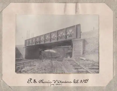 P.J. Chemin d'Amiens kil. 9366 (Juin 1906) - Paris Pierrefitte-sur-Seine / Rue d'Amiens / Eisenbahn railway ch