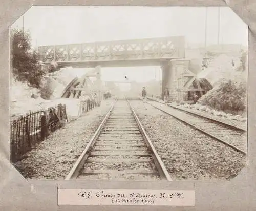 P.J. Chemin dit d'Amiens - K. 9366 (17 Octobre 1906) - Paris Pierrefitte-sur-Seine Rue d'Amiens / Eisenbahn ra