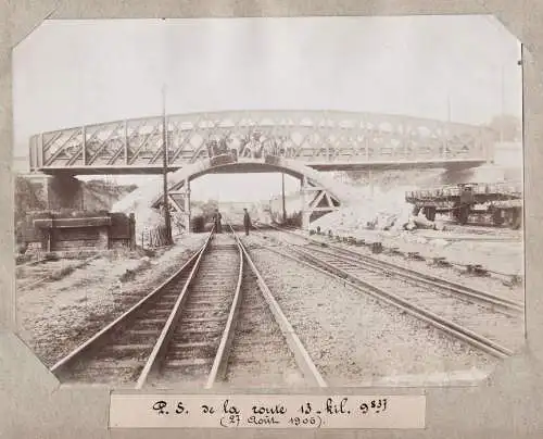 P.J. de la route 13 - kil. 9837 (27 Aout 1906) - Paris Pierrefitte-sur-Seine Pont des Montains / Eisenbahn rai