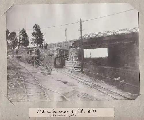 P.J. de la route 1 - kil. 8590 (Septembre 1905) - Paris Pierrefitte-sur-Seine Pont de Creil / Eisenbahn railwa
