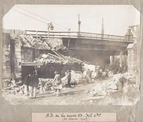 P.J. de la route 13 - kil. 6703 (28 Fevrier 1907) - Paris Saint-Denis / Eisenbahn railway chemin de fer
