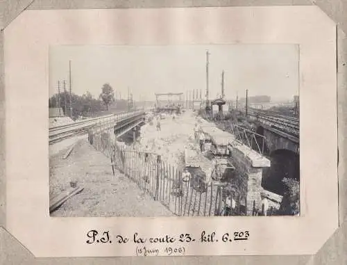 P.J. de la route 23. kil. 6703 (15 Juin 1906) - Paris Saint-Denis Rue Paul Eluard / Eisenbahn railway chemin d