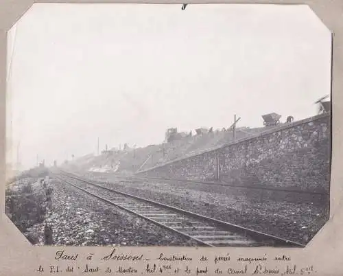 Paris a Soissons - Construction de perres maconnes entre le P.I. dit Saut de Mouton, kil. 4766 et le pont du C