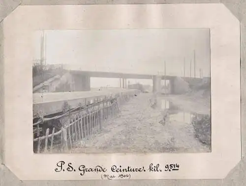 P.J. Grande Ceinture. kil. 9514 (Mai 1906) - Paris Pont de petite Ceinture / Eisenbahn railway chemin de fer