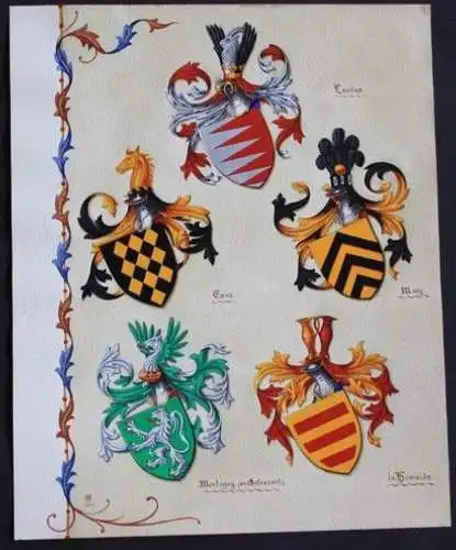 Landas Many Montigny Esne Hamaide Blason Wappen heraldique heraldry