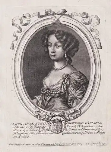 Marie Anne Stuard Princesse d'Orange... - Maria II of England (1662-1694) Queen Königin Portrait