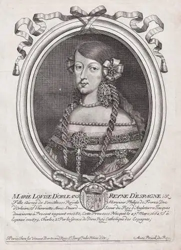 Marie Louise d'Orleans.. - Marie Louise d'Orleans (1662-1689) Queen Spain Espana Spanien Portrait