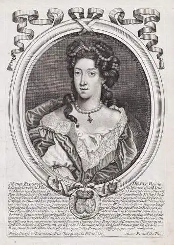 Marie Eleonor d'Este Reyne... - Maria Beatrice D'Este (1658-1718) Queen England Königin Portrait