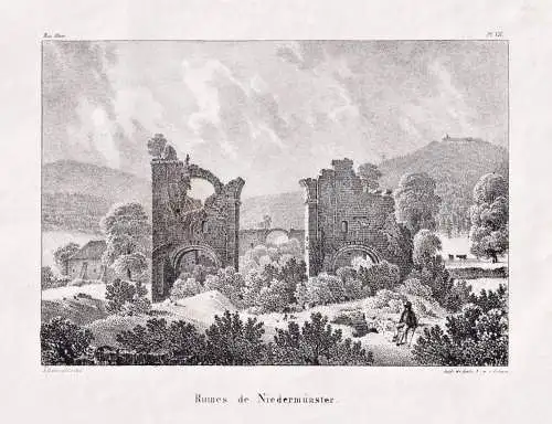 Ruines de Niedermünster - Abbaye de Sainte-Marie de Niedermunster Saint-Nabor / Alsace Elsass / Frankreich Fr