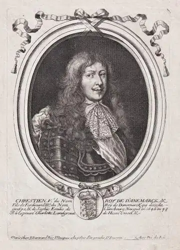 Chrestien, Ve. du nom Roy de D'Anemarck.... - Christian V of Denmark (1646-1699) King König Dänemark Norway