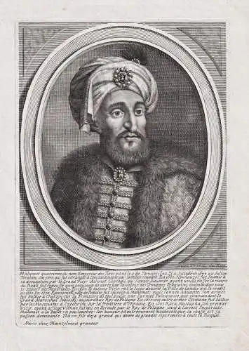 Mahomet quatrieme du nom, Empereur des Turcs... - Mehmed IV (1642-1693) Sultan Ottoman Empire Turkey Türkei P